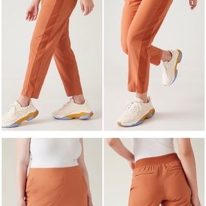 NWT- ATHLETA Brooklyn Mid-Rise Ankle Pant, Orange